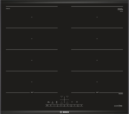Изображение Pyta grzewcza Bosch Bosch Serie 6 PXX695FC5E, Black, Built-in, 60 cm, Zone induction hob, Glass-ceramic, 4 zone(s)