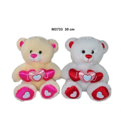 Picture of Plīša lacis ar sirdi 30 cm (M3733) dažādās 166449