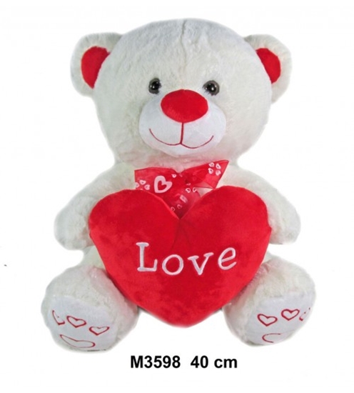 Picture of Plīša lacis ar sirdi LOVE 40 cm (M3598) 159304