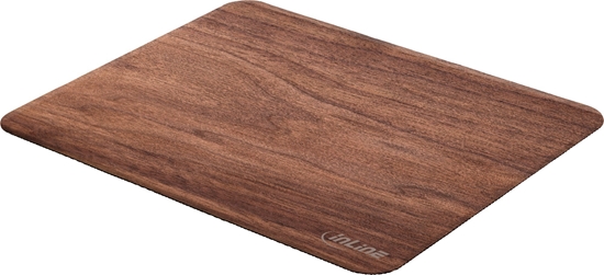 Picture of Podkadka InLine InLine® WoodPad, real wood mouse pad, walnut, 240x200mm