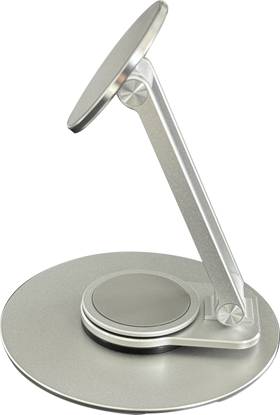 Picture of Podstawka Vision VISION Plattenspieler-Telefonstander - LEBENSLANGE GARANTIE - MagSafe Magnet halt das Telefon an Ort und Stelle - klebender Magnetring fur Android-Telefone im Lieferumfang enthalten - dreht sich im Quer- oder Hochformat - maximale Hohe de