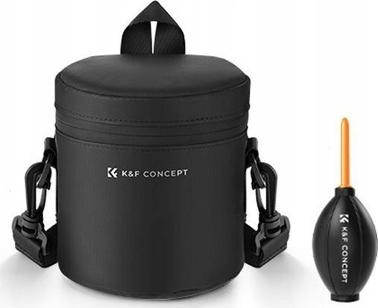 Picture of Pokrowiec Kf Pokrowiec Futera Etui na Obiektyw Lens Wodoodporny 13x10cm + Gruszka K&F / Rozmiar S / KF13.189