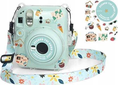 Attēls no Pokrowiec LoveInstant Futera Etui Case Pokrowiec Do Fujifilm Instax Mini 12 + Naklejki / Wakacyjny Czas