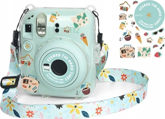 Изображение Pokrowiec LoveInstant Futera Etui Case Pokrowiec Do Fujifilm Instax Mini 12 + Naklejki / Wakacyjny Czas