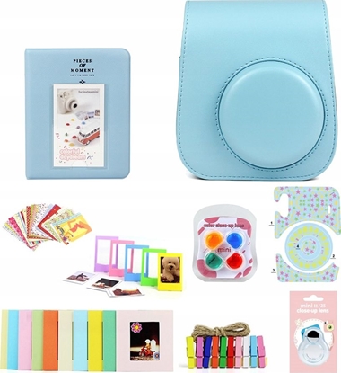 Attēls no Pokrowiec LoveInstant Zestaw 8w1 Futera Ramki Album Fuji Instax Mini 11 - Niebieski