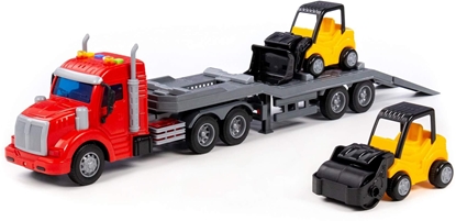 Attēls no Polesie 77049 PROFI samochód z lawet + walec Mini + adowarka Mini