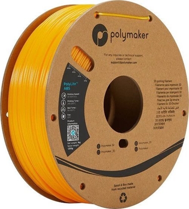 Attēls no Poly Filament Polymaker PolyLite ABS 1,75mm 1kg - Yellow}