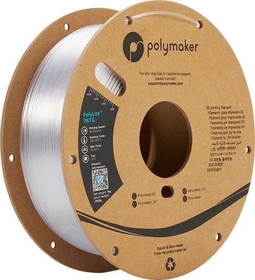 Picture of Poly Filament Polymaker PolyLite PETG 1,75mm 1kg - Transparent}