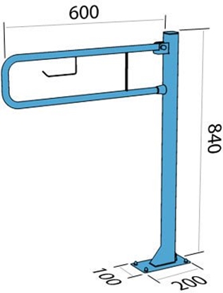 Picture of Porcz uchylna podogowa z papierem biaa 25x1,5mm dugo 600mm