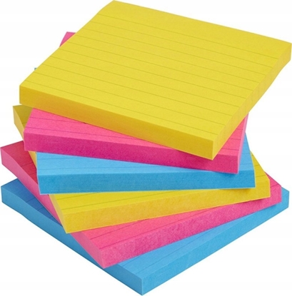Picture of Post-It 3M Karteczki samoprzylepne Post-it® Super Sticky XL, CARNIVAL, w lini, 101x101mm, 6x90 kart.