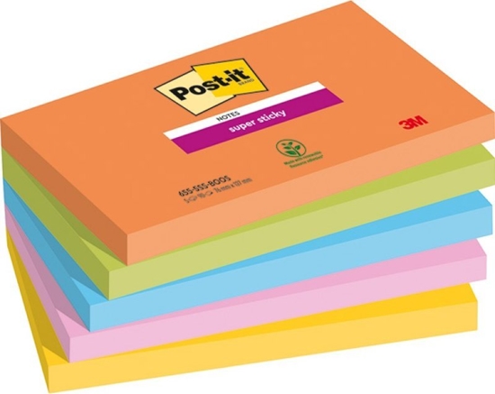 Picture of Post-It 3M Karteczki samoprzylepne Post-it® Super Sticky, BOOST, 76x127mm, 5x90 kart.