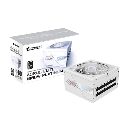Attēls no Barošanas bloks Gigabyte AORUS Elite 1000W 80 Plus Platinium Ice White