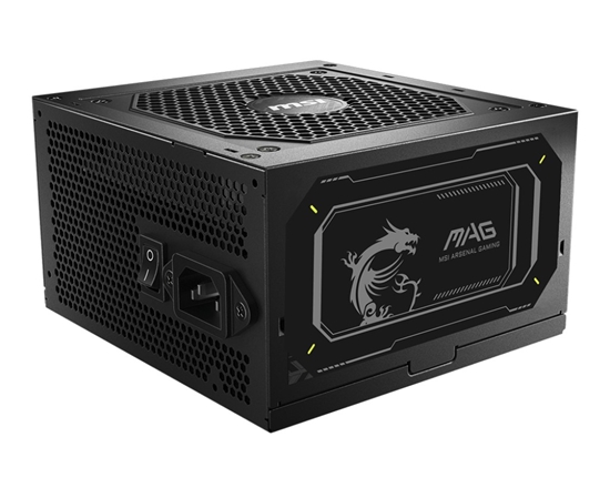 Picture of Power Supply|MSI|MAG A850GL PCIE5 II|850 Watts|Efficiency 80 PLUS GOLD|PFC Active|MAGA850GLPCIE5II
