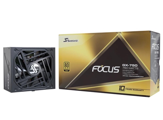 Picture of Power Supply|SEASONIC|FOCUS GX ATX 3.0|750 Watts|Efficiency 80 PLUS GOLD|MTBF 100000 hours|FOCUS-GX-750-V4