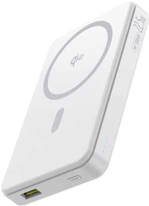 Изображение Baseus Baseus Airpow II 10000mAh Qi2 Power Bank with MagSafe 22.5W with Baseus Simple Series USB-C Cable - USB-C 20V/3A (30cm) - White