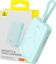 Attēls no Baseus Baseus Magnetic Mini MagSafe 10000mAh 20W powerbank with built-in Lightning cable - blue + Baseus Simple Series USB-C - USB-C 60W 0.3m cable