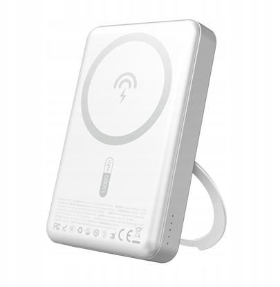 Attēls no Powerbank Dudao K28 10000mAh PD 22.5W z MagSafe z metalow obudow i piercieniem-podstawk - srebrny