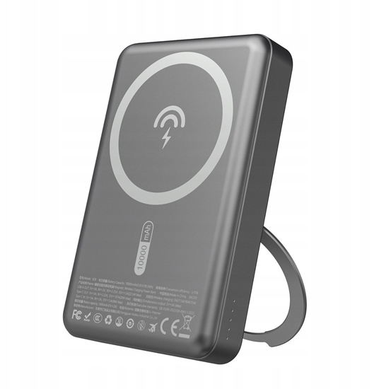 Picture of Powerbank Dudao K28 10000mAh PD 22.5W z MagSafe z metalow obudow i piercieniem-podstawk - szary