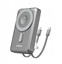 Изображение Powerbank Dudao K29 10000mAh PD 20W z MagSafe z metalow obudow, podstawk i wbudowanymi kablami USB-C/Lightning - szary