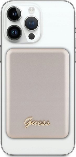 Picture of Powerbank Guess Guess Powerbank indukcyjny 15W GUPBM5ALGSGD 5000mAh zoty/gold MagSafe Metal Script Logo