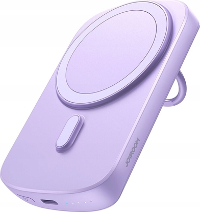 Изображение Powerbank Joyroom Joyroom JR-W030 6000mAh 20W MagSafe z ringiem i podstawk fioletowy