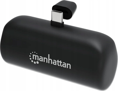 Picture of Powerbank Manhattan MANHATTAN Powerbank 5000 mAh USB Typ-C Stecker 10W schwarz
