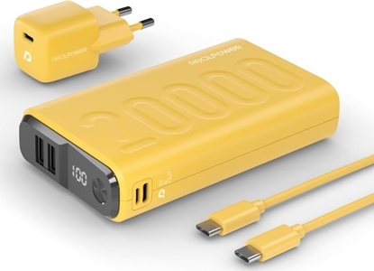 Picture of Realpower Powerbank PB-20000 Set       gelb        20.000mAh