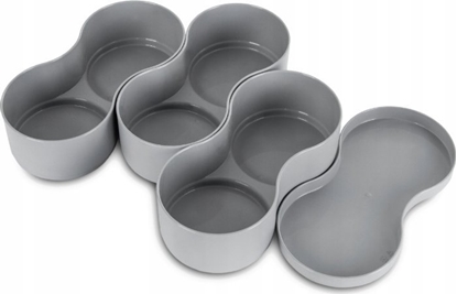 Изображение Practic PRACTIC - 3x Pojemnik - Miska - Pudeko na przekski - szary