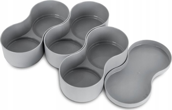 Изображение Practic PRACTIC - 3x Pojemnik - Miska - Pudeko na przekski - szary