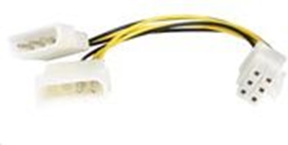 Изображение PremiumCord Molex x2 - PCIe 6-pin, 0.15m, óty (kn-9)