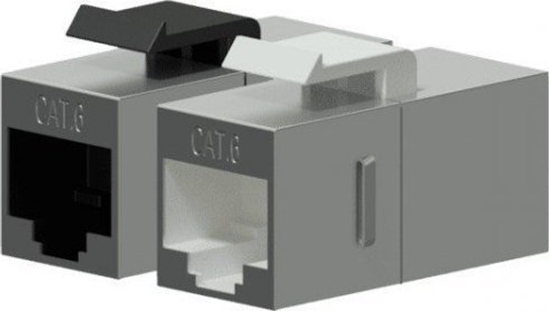 Picture of Procab Procab VCK510/S Keystone adapter - CAT6 RJ45 - RJ45 - metal shielded Keystone adapter cat6 rj45