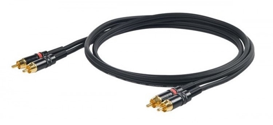 Picture of PROEL 2 x RCA male - 2 x RCA male, 1.5m, black
