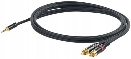 Picture of PROEL 3.5mm stereo male - 2 x RCA male, 3m, black