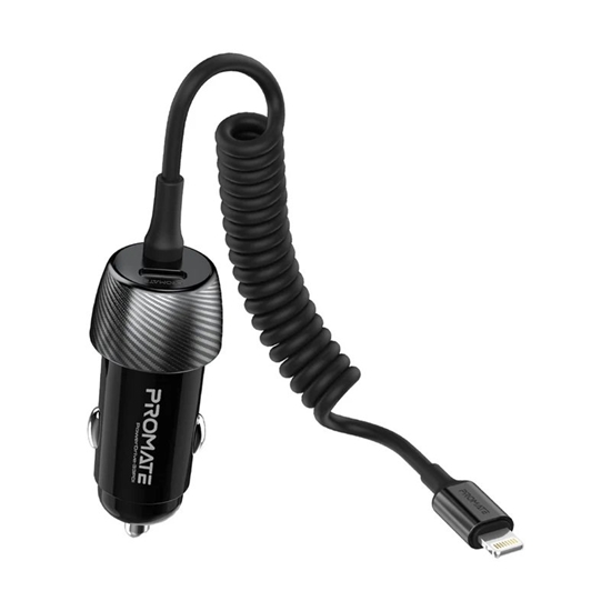 Изображение Promate PowerDrive-33PDI Car charger 33W / Lightning + USB-C