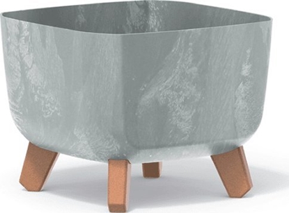 Attēls no Prosperplast Doniczka kwadratowa GRACIA SQUARE BETON EFFECT DGQL240E-422U, Kolor Beton, Prosperplast, Wymiary 24x24x18.7 cm