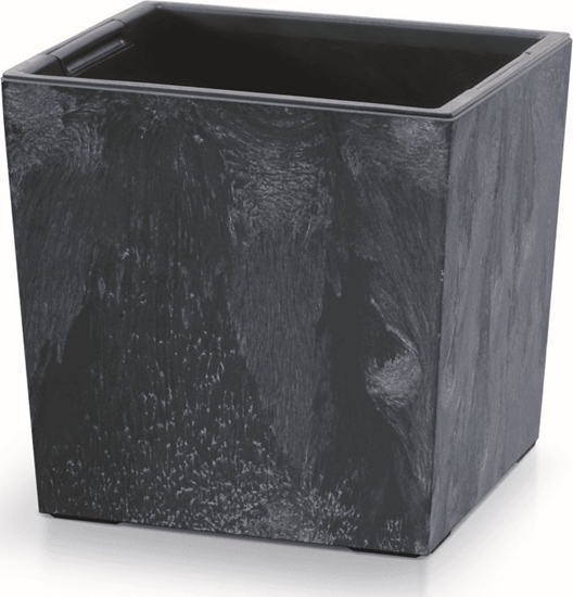 Picture of Prosperplast Doniczka kwadratowa URBI SQUARE LOW BETON EFFECT DURS240LE-S433, Kolor Antracyt, Prosperplast, Wymiary 24x24x23.5 cm