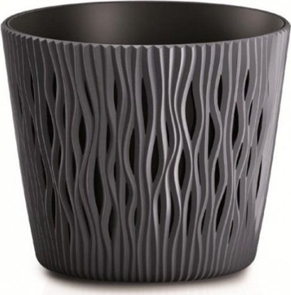Изображение Prosperplast Doniczka SANDY ROUND - antracytowy r.22cm
