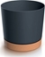 Picture of Prosperplast Doniczka z podstawk okrga antracyt Tubo 12,8 cm