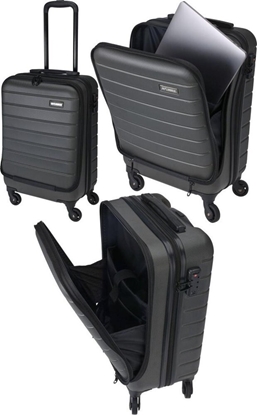 Attēls no ProWorld WALIZKA PODRÓNA KABINOWA 20 CALI Z KOMOR NA LAPTOPA PROWORLD ANTRACYT