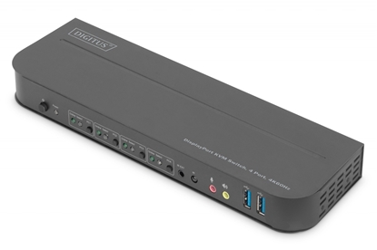 Attēls no Digitus KVM Switch, 4-Port, 4K60Hz, 4 x DP in, 1 x DP/HDMI out
