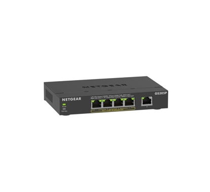 Изображение Netgear GS305Pv3 Nepārvaldīts Gigabit Ethernet (10/100/1000) Power over Ethernet (PoE) Melns