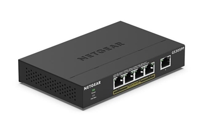 Изображение Netgear GS305PP Nepārvaldīts Gigabit Ethernet (10/100/1000) Power over Ethernet (PoE) Melns