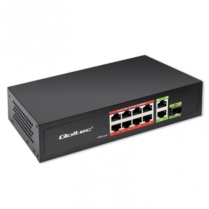 Picture of Przełącznik sieciowy SWITCH FAST Ethernet 8x RJ45 PoE 2x RJ45 Uplink 1x SFP | 120W | 1000Mb/s 