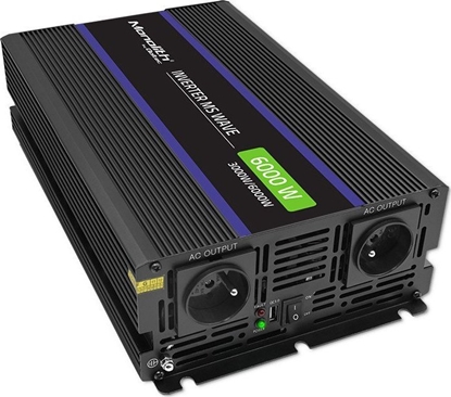 Изображение Przetwornica Qoltec Przetwornica napicia Monolith 6000 MS Wave | 12V na 230V | 3000/6000W | USB
