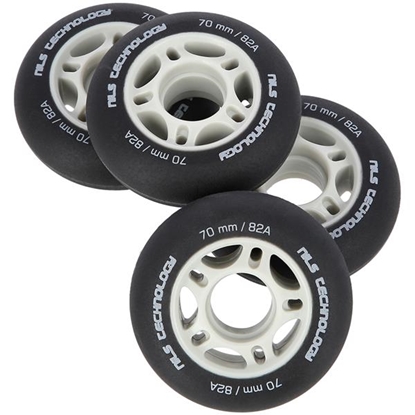 Picture of PU 70 x 24 BLACK MAT 82A WHEELS 4 PCS. NILS EXTREME