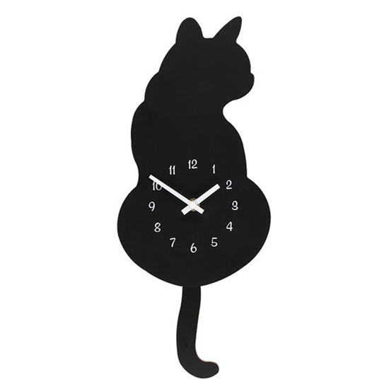 Picture of Pulkstenis sienas 4Living Cat melns