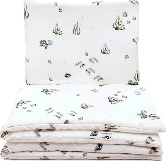 Picture of PULP BAMBOO Bambusowa pociel z wypenieniem do óeczka 80x100 cm-Rybki