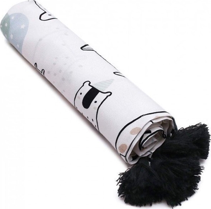 Attēls no PULP BAMBOO Otulacz baweniany z pomponikami - YRAFKI