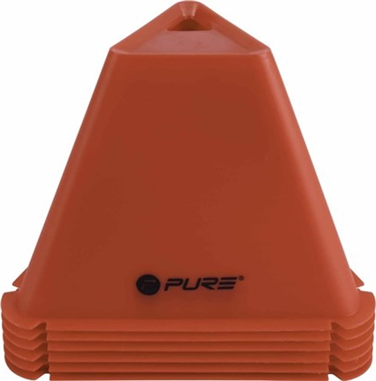 Picture of Pure2Improve Triangle Cones Set of 6 Red