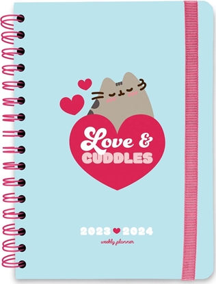 Изображение Pusheen Planner tygodniowy 2023/2024 z kolekcji Purrfect Love (14.8 x 21 cm)